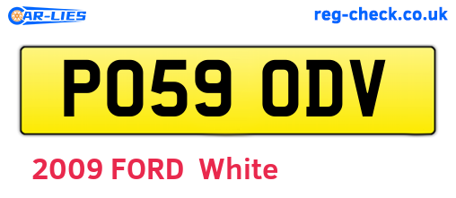 PO59ODV are the vehicle registration plates.