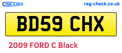 BD59CHX are the vehicle registration plates.
