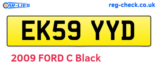EK59YYD are the vehicle registration plates.