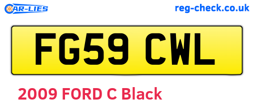 FG59CWL are the vehicle registration plates.