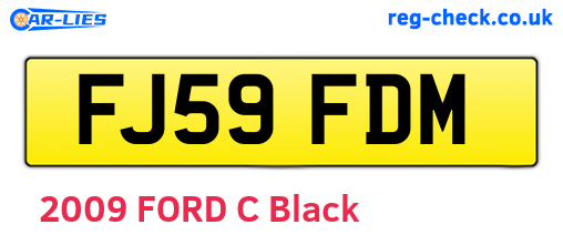 FJ59FDM are the vehicle registration plates.