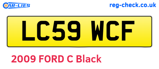 LC59WCF are the vehicle registration plates.
