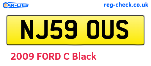 NJ59OUS are the vehicle registration plates.