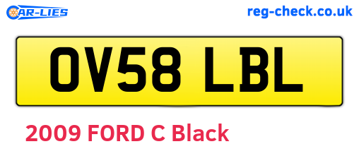 OV58LBL are the vehicle registration plates.