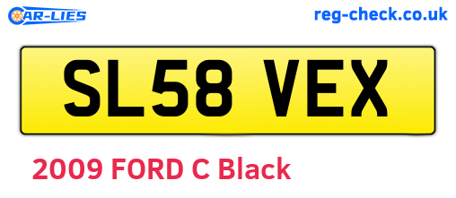 SL58VEX are the vehicle registration plates.