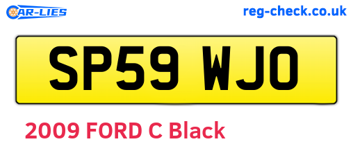 SP59WJO are the vehicle registration plates.