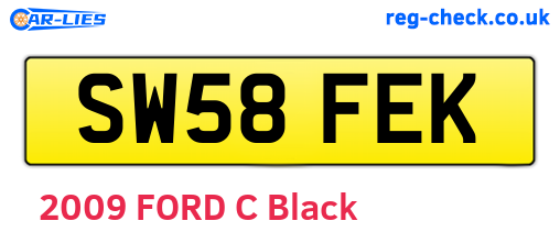 SW58FEK are the vehicle registration plates.