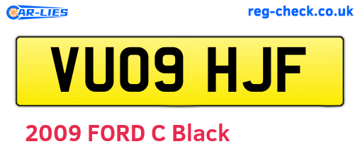 VU09HJF are the vehicle registration plates.