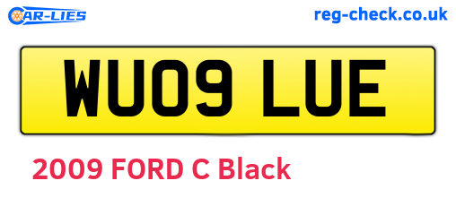 WU09LUE are the vehicle registration plates.