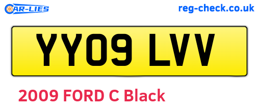 YY09LVV are the vehicle registration plates.