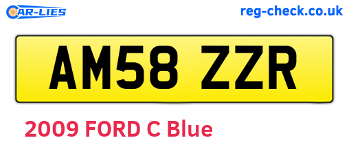 AM58ZZR are the vehicle registration plates.