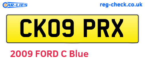 CK09PRX are the vehicle registration plates.
