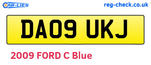 DA09UKJ are the vehicle registration plates.
