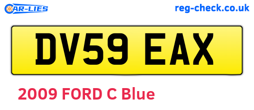 DV59EAX are the vehicle registration plates.
