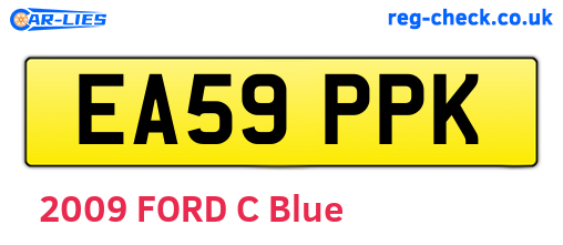 EA59PPK are the vehicle registration plates.