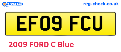 EF09FCU are the vehicle registration plates.