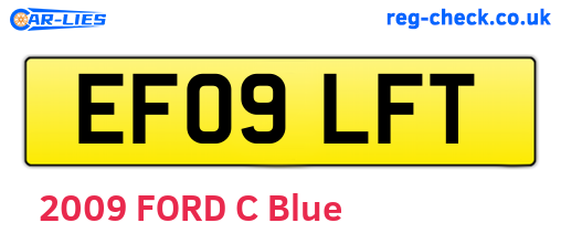 EF09LFT are the vehicle registration plates.