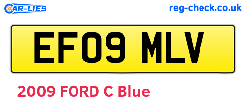 EF09MLV are the vehicle registration plates.