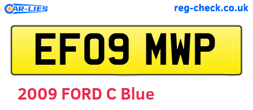 EF09MWP are the vehicle registration plates.