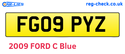 FG09PYZ are the vehicle registration plates.