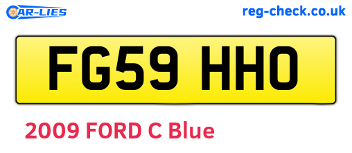 FG59HHO are the vehicle registration plates.