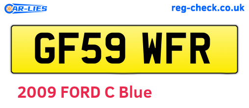 GF59WFR are the vehicle registration plates.
