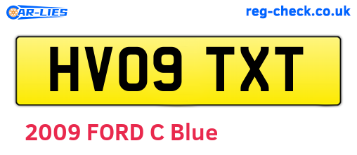 HV09TXT are the vehicle registration plates.