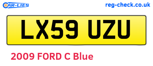LX59UZU are the vehicle registration plates.
