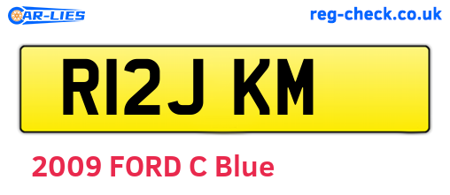 R12JKM are the vehicle registration plates.