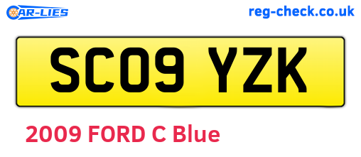 SC09YZK are the vehicle registration plates.