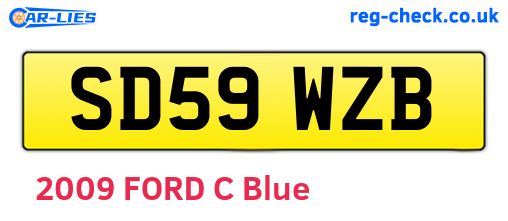 SD59WZB are the vehicle registration plates.