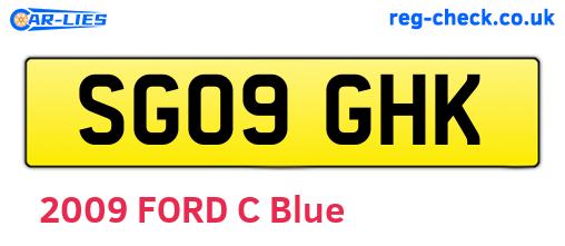 SG09GHK are the vehicle registration plates.