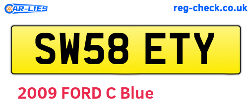 SW58ETY are the vehicle registration plates.