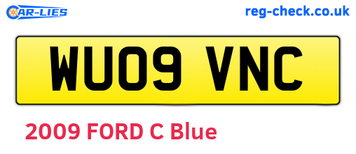 WU09VNC are the vehicle registration plates.