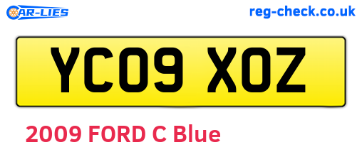 YC09XOZ are the vehicle registration plates.