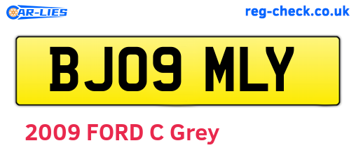 BJ09MLY are the vehicle registration plates.
