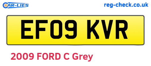 EF09KVR are the vehicle registration plates.