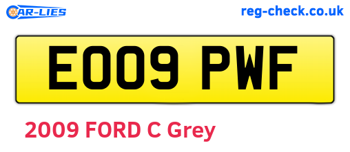 EO09PWF are the vehicle registration plates.