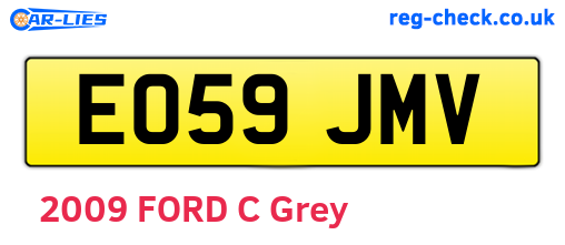 EO59JMV are the vehicle registration plates.
