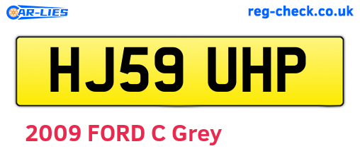 HJ59UHP are the vehicle registration plates.