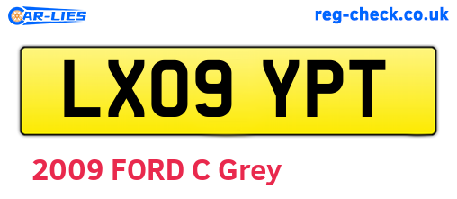 LX09YPT are the vehicle registration plates.