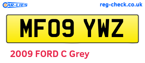 MF09YWZ are the vehicle registration plates.