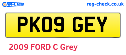 PK09GEY are the vehicle registration plates.