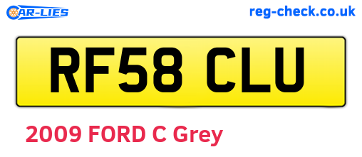 RF58CLU are the vehicle registration plates.