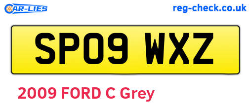 SP09WXZ are the vehicle registration plates.