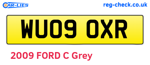 WU09OXR are the vehicle registration plates.