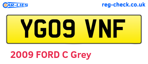 YG09VNF are the vehicle registration plates.