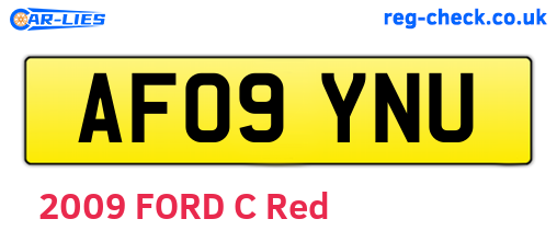 AF09YNU are the vehicle registration plates.