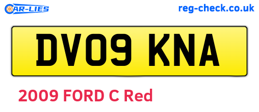 DV09KNA are the vehicle registration plates.