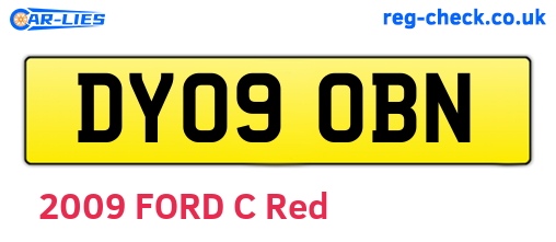 DY09OBN are the vehicle registration plates.